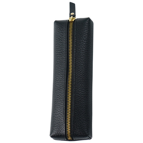 2Pcs Practical Black Pencil Bag Zipper Design for School Office Use 2
