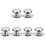 6Pièces Bouton Pot Argent Confortable Antichaleur 2