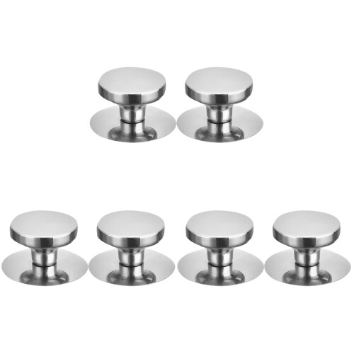 6Pièces Bouton Pot Argent Confortable Antichaleur 1