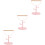 3Pcs Pink Wood Plastic Bird Training Perch Portable Tabletop Stand 7