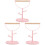 3Pcs Pink Wood Plastic Bird Training Perch Portable Tabletop Stand 4
