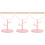 3Pcs Pink Wood Plastic Bird Training Perch Portable Tabletop Stand 6