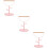 3Pcs Pink Wood Plastic Bird Training Perch Portable Tabletop Stand 11