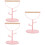 3Pcs Pink Wood Plastic Bird Training Perch Portable Tabletop Stand 9