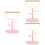 3Pcs Pink Wood Plastic Bird Training Perch Portable Tabletop Stand 8