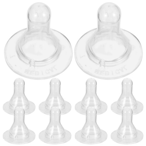 30Pcs Transparent Silicone Lamb Feeding Nipples Durable Bite Resistant 2