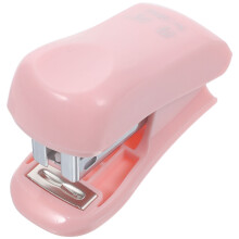 1Set Pink Desk Stapler Plastic Metal Heavy Duty Office Supply Tool