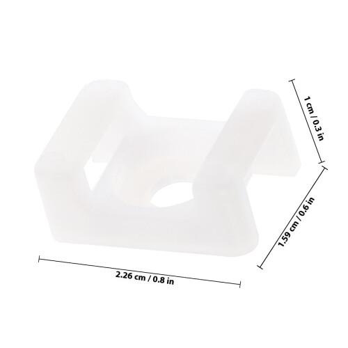 500Pcs Type Cable Tie Bases Durable Plastic Wire Holders 1