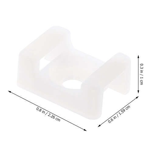 500Pcs Type Cable Tie Bases Durable Plastic Wire Holders 2