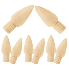 30Pcs Light Yellow Blank Wood Xmas Ornaments DIY Christmas Decor