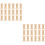 60Pcs Durable Beige Wood Spools for Sewing Thread Craft Bobbins 6