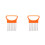 2Pcs Orange Onion Fork Vegetable with Firm Grip Handle 10