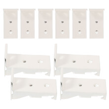 48Pcs Curtain Track Wall Mount Brackets ABS Iron White