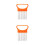 2Pcs Orange Onion Fork Vegetable with Firm Grip Handle 7