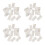 48Pcs Curtain Track Wall Mount Brackets ABS Iron White 4