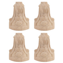 12 Pcs Carved Wooden Cabinet Legs Drawer Coffee