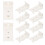 48Pcs Curtain Track Wall Mount Brackets ABS Iron White 2