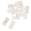 48Pcs Curtain Track Wall Mount Brackets ABS Iron White 3
