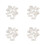 48Pcs Curtain Track Wall Mount Brackets ABS Iron White 7