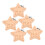 10Pièces Accessoires Bébé Clips Bois Beige Étoile 3