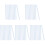 50Pcs Blue Plastic Spine Bars Loose Leaf Binder Clips 4