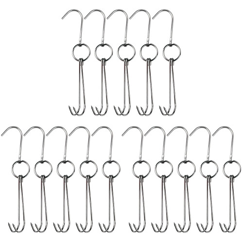 15 Pcs Pancetta Hanging Hook Up Stainless Steel 1