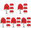 50Pcs Simulation Red Trees for Model Train Sand Table Decoration 4
