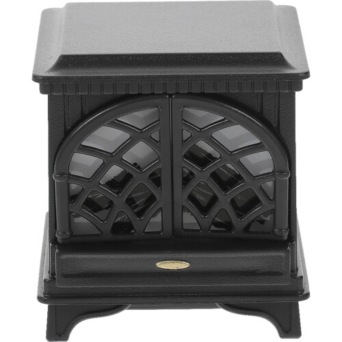 3Pcs Red Plastic Mini Fireplace for Dollhouse Cozy Decoration 2