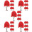 50Pcs Simulation Red Trees for Model Train Sand Table Decoration 10
