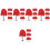 50Pcs Simulation Red Trees for Model Train Sand Table Decoration 6