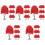50Pcs Simulation Red Trees for Model Train Sand Table Decoration 5