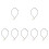 7Pcs Aromatherapy Diffuser Pendant Necklace White Braided Rope Jewelry 4