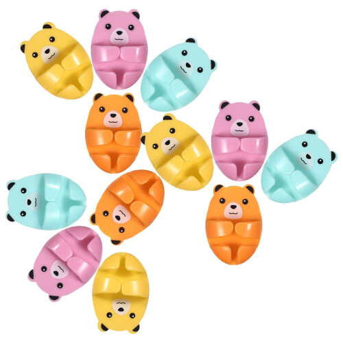 24Pcs Cute Plug Hooks ABS Adhesive Cable Organizers Kitchen 1