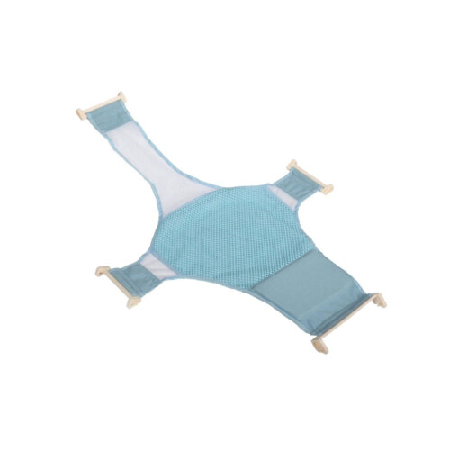 2Pcs Sky-Blue Bath Mesh Tub Net Baby Support Sling for Hands-Free Bath
