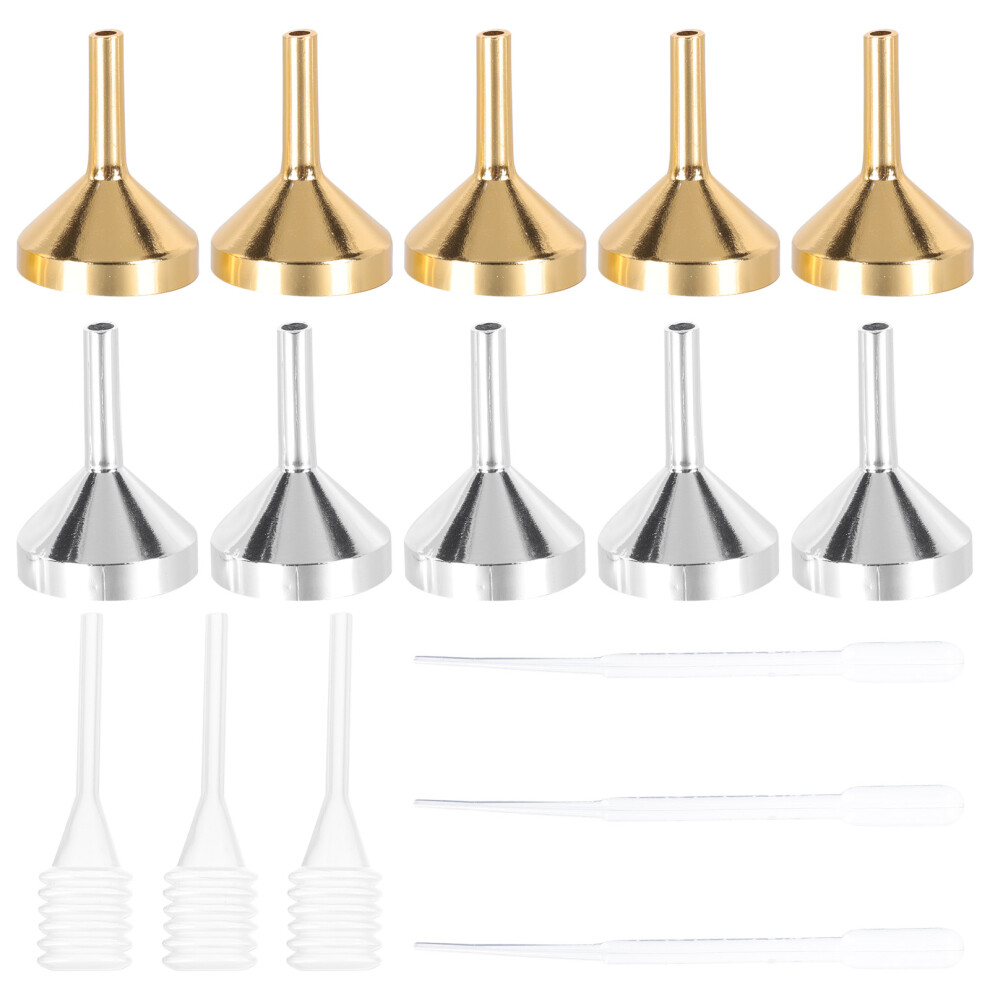 Villcase 3Sets Compact Multi-Purpose Small Funnels For Filling Perfume And Oils
