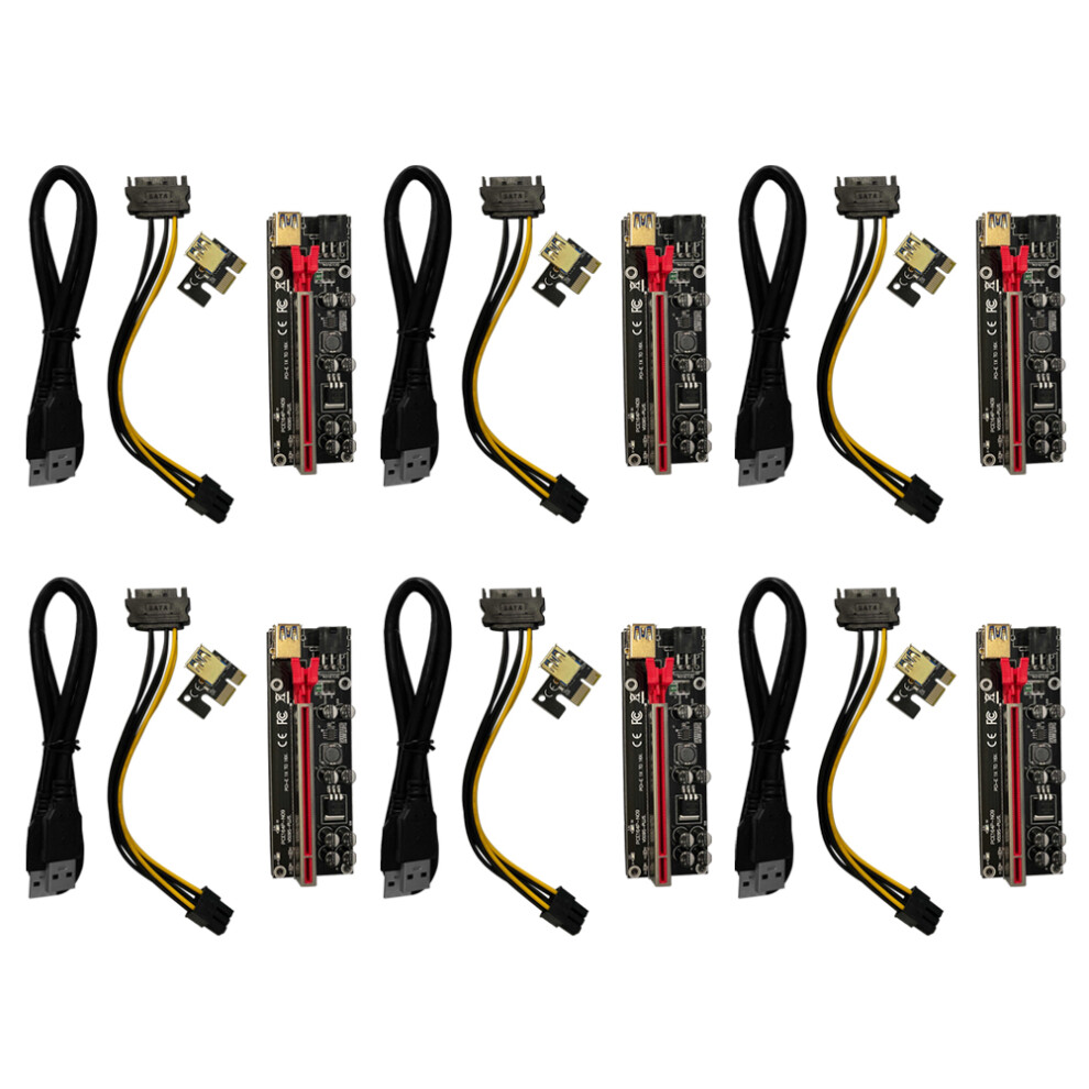 6 Sets Pci-E Mining Adapter 6-Pin Pci-E Adapter Gpu Riser Supply 3632119455678