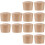12Pcs Light Brown Pot Lid Knobs Wooden Replacement Handles Easy Grip 6