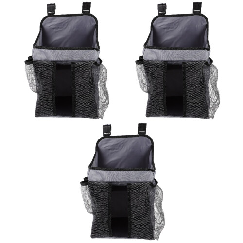 3Pcs Hanging Diaper Organizer Grey Nursery Storage Bag for Home Use 2
