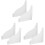 3 Sets Bathtub Water Barrier Shower Splash Guard Clear Splashing 4