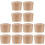 12Pcs Light Brown Pot Lid Knobs Wooden Replacement Handles Easy Grip 2
