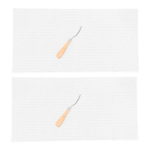 4Sets Transparent Latch Hook Mesh for Rug Making and Carpet Handcraft 1
