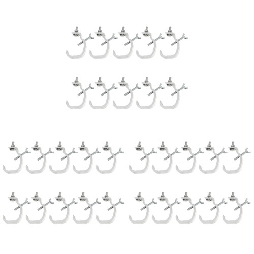 30Pcs Multipurpose Aluminum Light Hooks Silver Hanging Lamp Supports 2