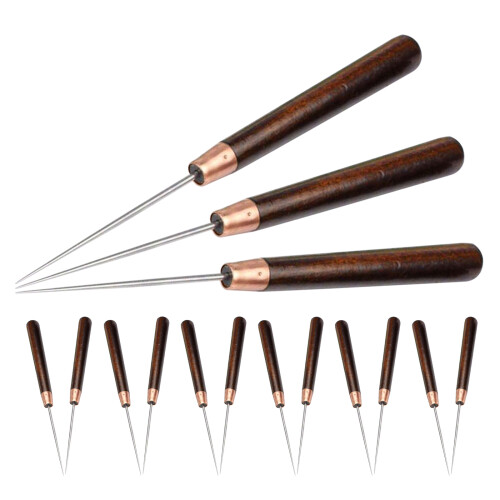 30Pcs Multipurpose Wood Handle Awl Tool for Tailor Sewing and Woodwork