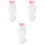 3Pcs White Red Plush Comforting Infant Plaything 3