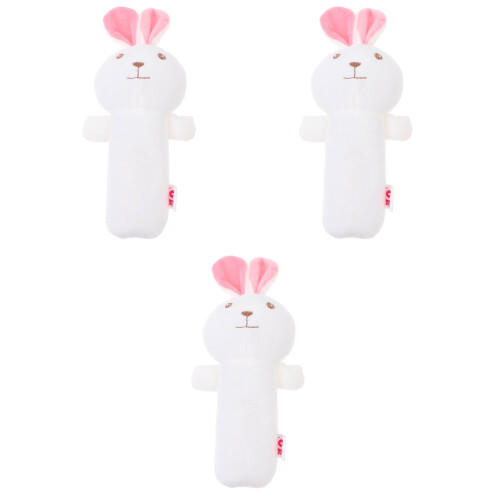 3Pcs White Red Plush Comforting Infant Plaything 2