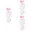 3Pcs White Red Plush Comforting Infant Plaything 6