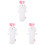 3Pcs White Red Plush Comforting Infant Plaything 2