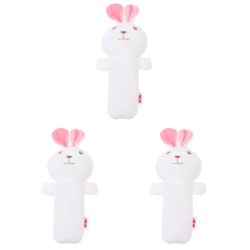 3Pcs White Red Plush Comforting Infant Plaything 1