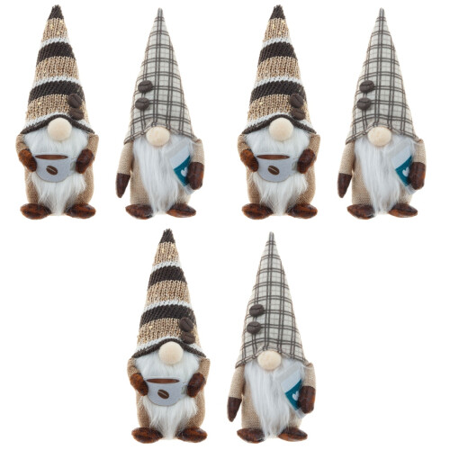 6Pcs Assorted Color Desktop Gnome Doll Plush Coffee Bar Decor 1
