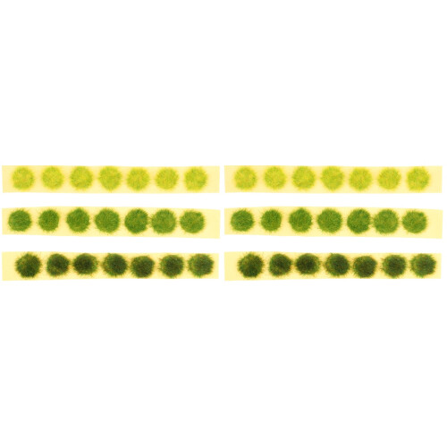 6 Pcs Mini Plant Cluster Strips Vegetation Groups Static Scenery Props 2